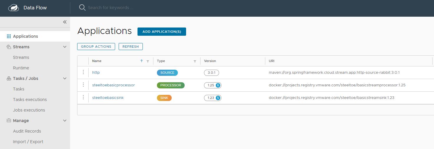 Registered application